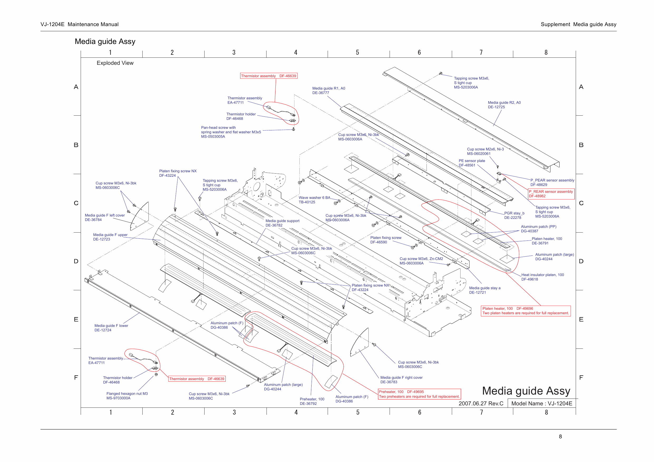 MUTOH ValueJet VJ 1204 Parts List Manual-5